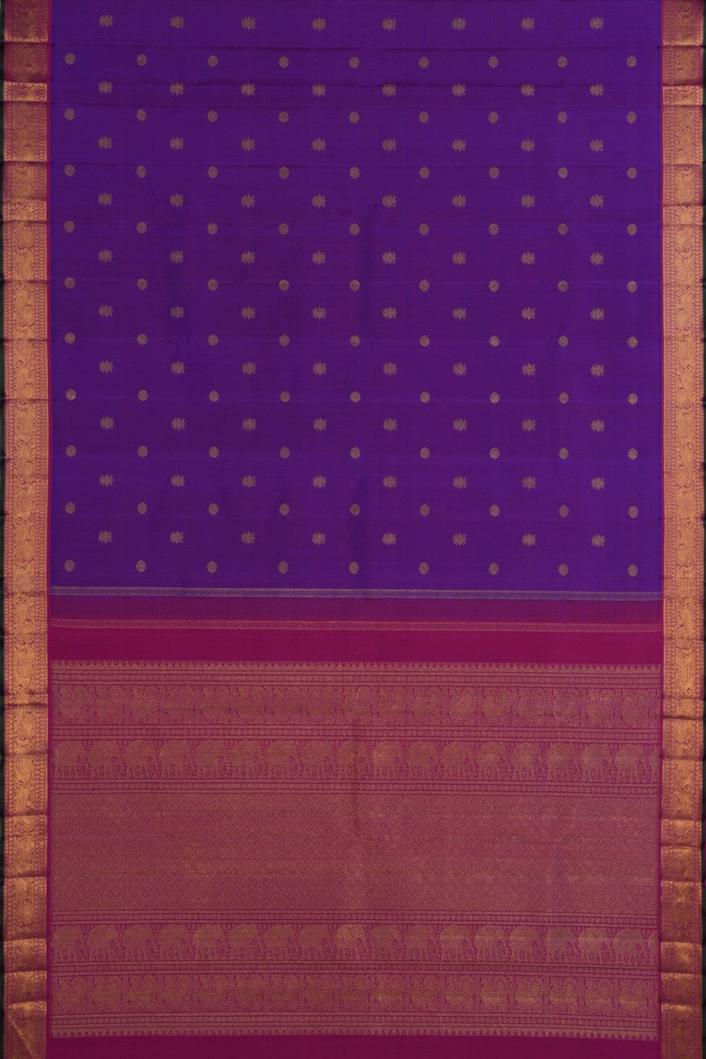 Image of Kanchipuram Silk Violet Saree